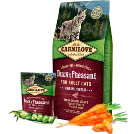 CARNILOVE Cat Hairball Control Duck and Pheasant - dry cat food - 400 g