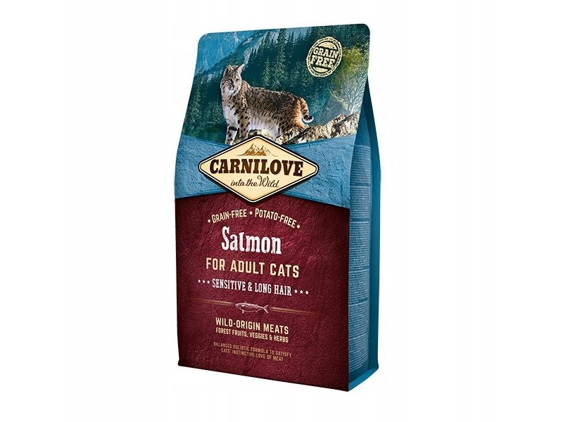 CARNILOVE Cat Sensitive & Long Hair Salmon - dry cat food - 2 kg DLKCAVKAS0005 – CARNILOVE Храна за котки