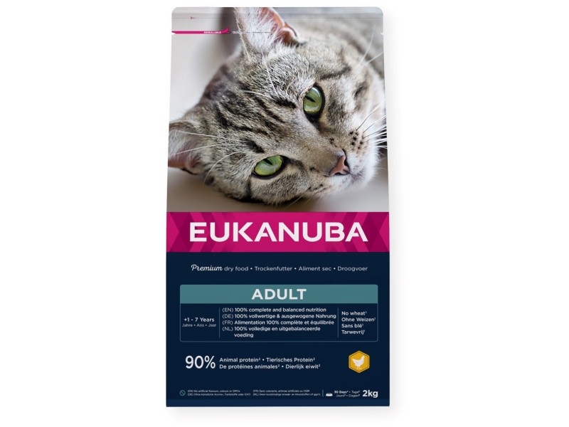 EUKANUBA Adult Chicken - dry cat food - 2kg DLKEUKKAS0007 – EUKANUBA Храна за котки