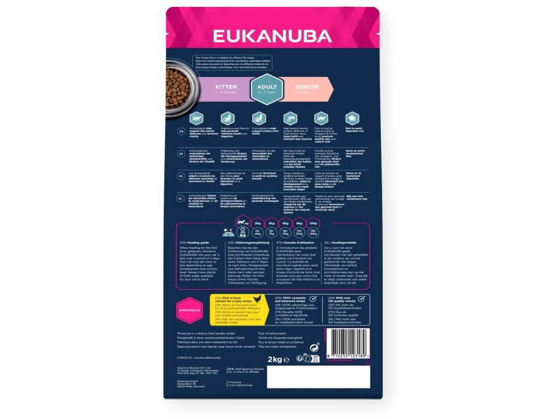 EUKANUBA Adult Chicken - dry cat food - 2kg DLKEUKKAS0007 – EUKANUBA Храна за котки