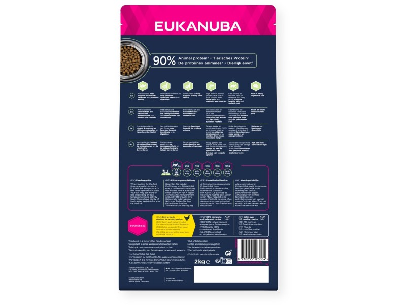 EUKANUBA Hairball Control Chicken - dry cat food - 2kg DLKEUKKAS0008 – EUKANUBA Храна за котки