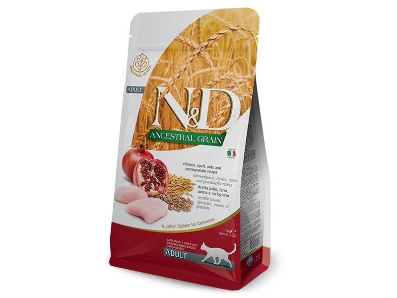FARMINA N&D Ancestral Grain Chicken - dry cat food - 1,5 kg PND0150044 – Farmina Храна за котки