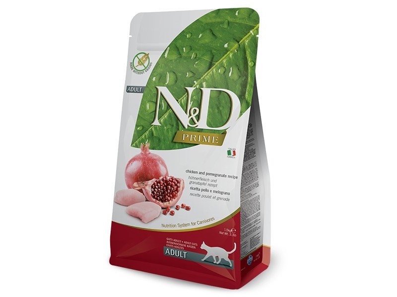 FARMINA N&D CAT  PRIME CHICKEN & POMEGRANATE ADULT  1.5kg PND0150039 – Farmina Храна за котки