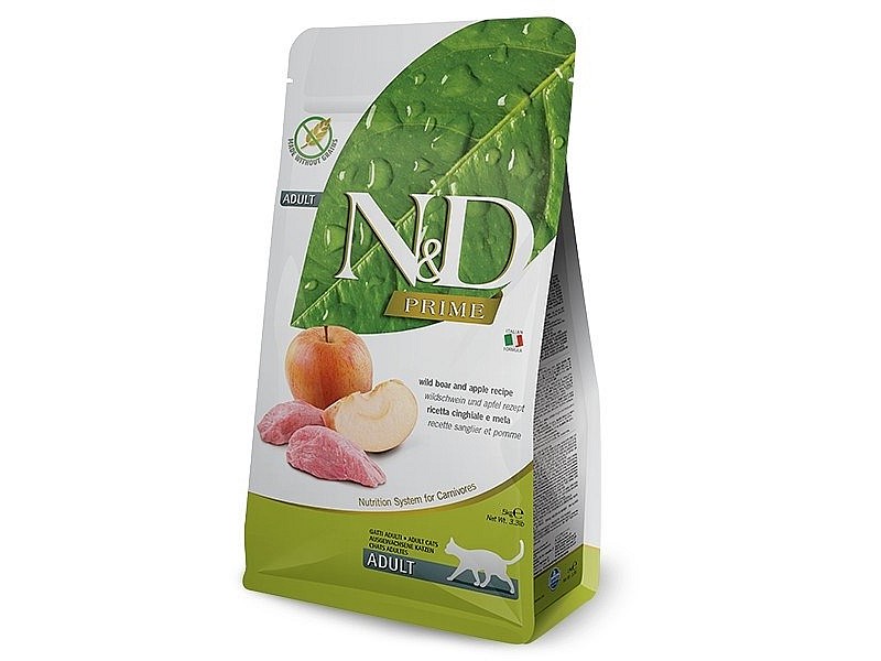 FARMINA N&D PRIME CAT WILD BOAR & APPLE ADULT - dry cat food - 5 kg PND0500016 – Farmina Храна за котки