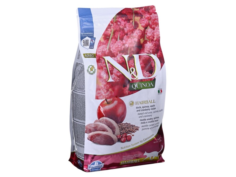 FARMINA N&D Quinoa Hairball - dry cat food - 1.5 kg DLKFRMKAS0021 – Farmina Храна за котки