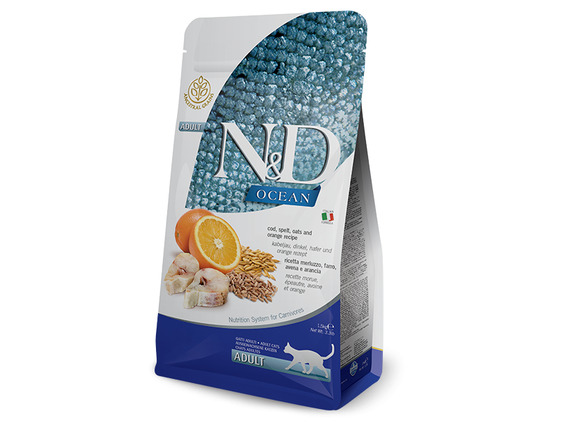Farmina Pet Food N&D Ocean cats dry food 1.5 kg Adult Cod PND0150037 – Farmina Храна за котки