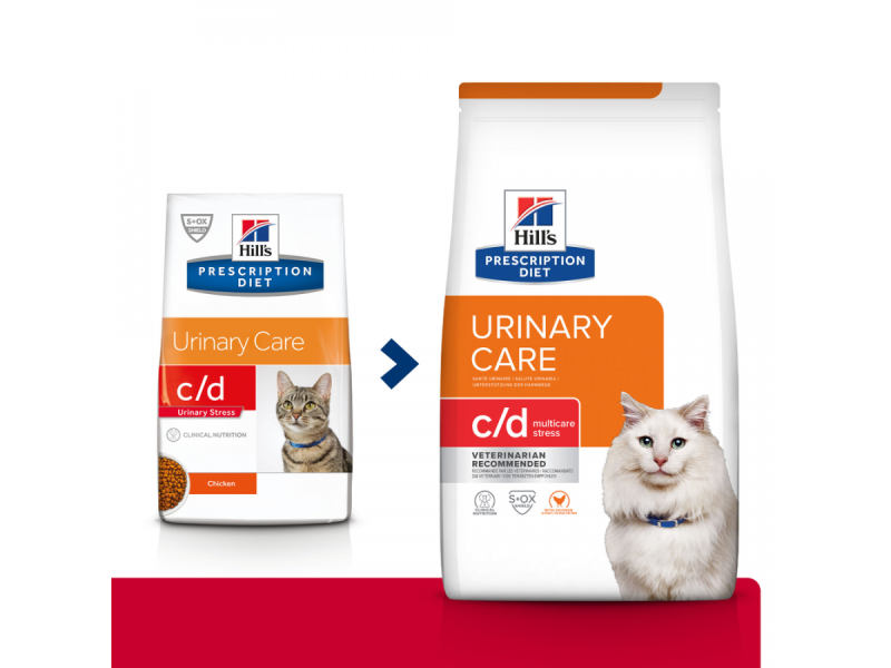HILLS PRESCRIPTION DIET Feline c/d Multicare Stress Dry cat food Chicken 1,5 kg 052742284200 – Hills Храна за котки
