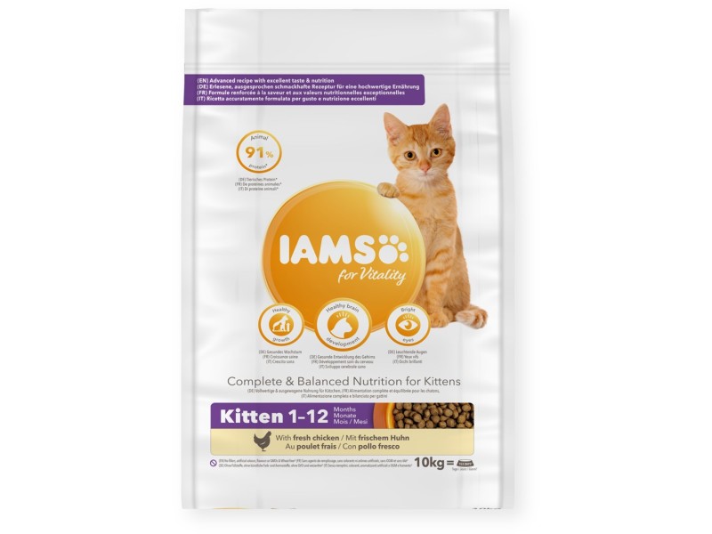 IAMS for Vitality Kitten Fresh chicken - dry cat food - 10kg DLKEUKKAS0004 – EUKANUBA Храна за котки