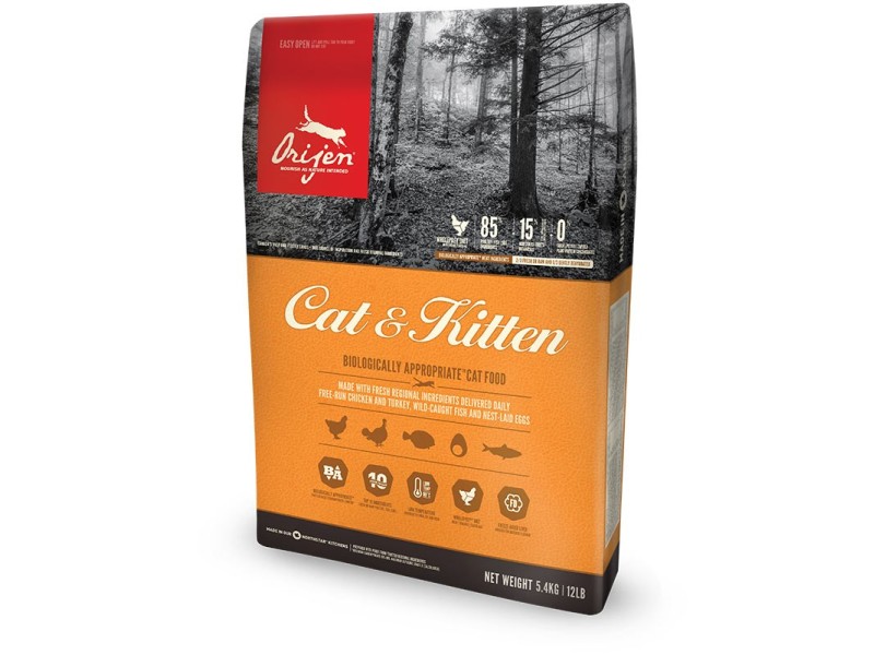 Orijen Cat & Kitten cats dry food Chicken, Fish, Turkey 340 g DLZORJKSK0017 – Orijen Храна за котки