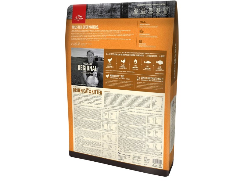 Orijen Cat & Kitten cats dry food Chicken, Fish, Turkey 340 g DLZORJKSK0017 – Orijen Храна за котки