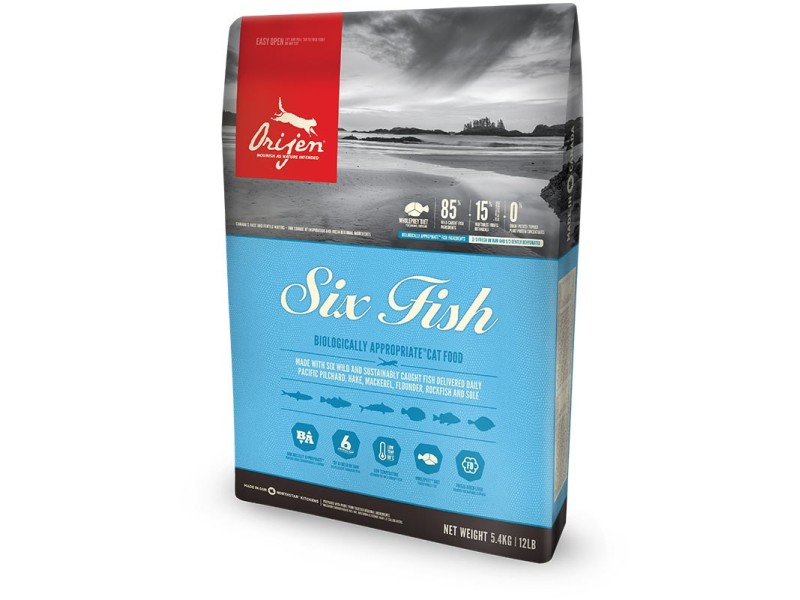 Orijen Six Fish cats dry food 340 g Adult DLZORJKDK0007 – Orijen Храна за котки