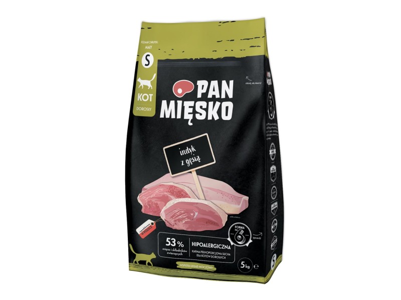 PAN MIĘSKO Turkey with Goose Small - dry cat food - 5 kg DLKPMIKAS0003 – PAN MIĘSKO Храна за котки