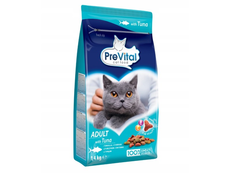 PREVITAL Adult Tuna - dry cat food - 1,4kg DLKPVTKAS0007 –  Храна за котки