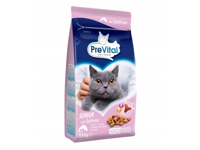 PREVITAL Senior Salmon - dry cat food - 1,4kg DLKPVTKAS0006 –  Храна за котки