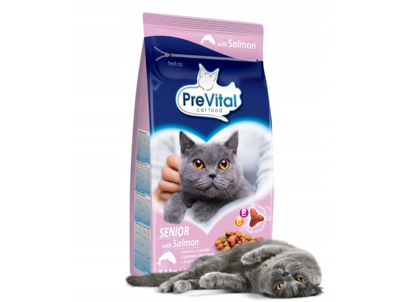 PREVITAL Senior Salmon - dry cat food - 1,4kg DLKPVTKAS0006 –  Храна за котки