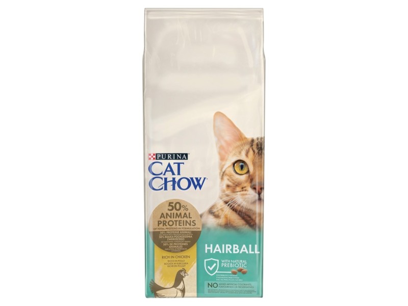 PURINA Cat Chow Hairball Control Chicken - dry cat food - 15kg DLZPUIKSK0034 – PURINA NESTLE Храна за котки