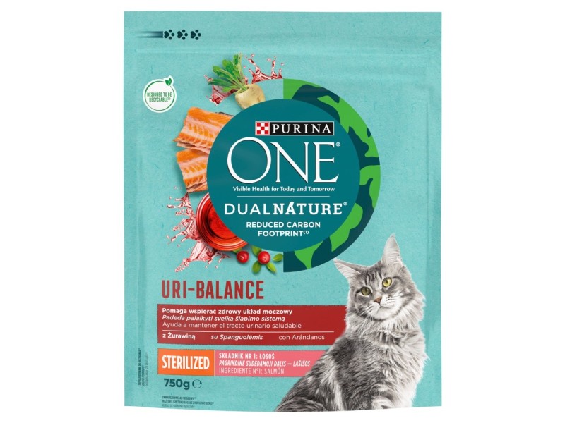 PURINA Dual Nature Uri-Balance Sterilized - dry cat food - 750 g DLKPUIKAS0012 – PURINA NESTLE Храна за котки