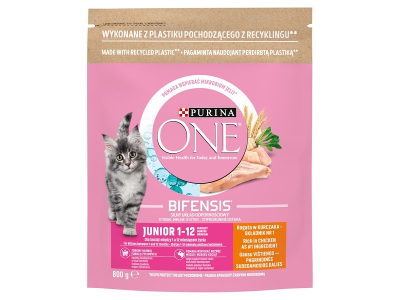 PURINA One Bifensis Junior - dry cat food - 800 g DLKPUIKAS0004 – PURINA NESTLE Храна за котки