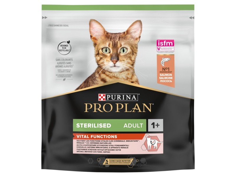 PURINA Pro Plan Sterilised Vital Functions Salmon - dry cat food - 400g DLSPUIZWI0080 – PURINA NESTLE Храна за котки