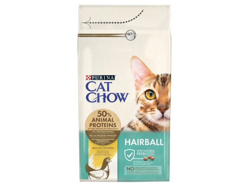 Purina CAT CHOW HAIRBALL CONTROLL cats dry food 1.5 kg Adult Chicken DLZPUIKSK0028 – PURINA NESTLE Храна за котки