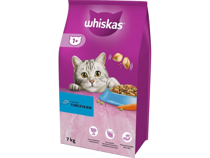 WHISKAS Cat Adult with tuna - dry cat food - 7 kg DLKWHSKAS0004 – whiskas Храна за котки