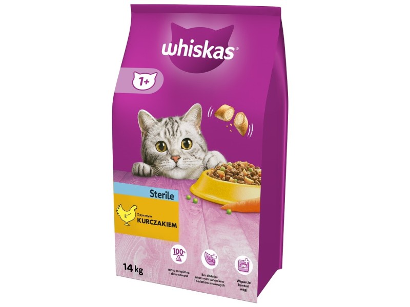‎Whiskas STERILE cats dry food Adult Chicken 14 kg AMABEZKAR2178 – whiskas Храна за котки
