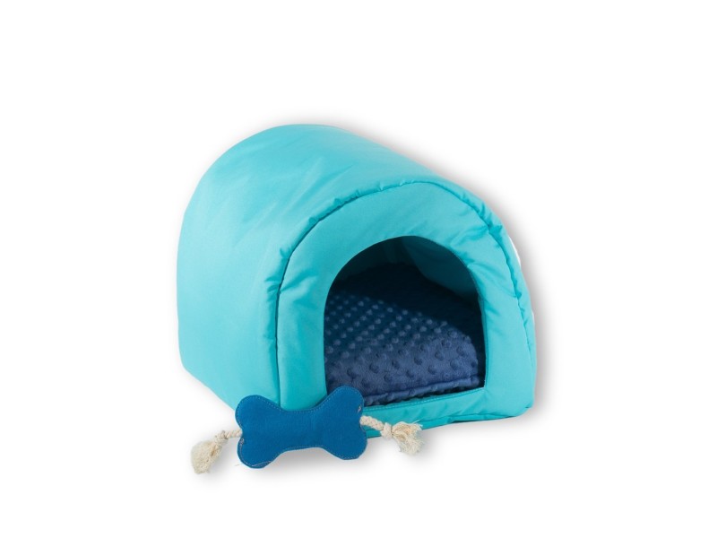 GO GIFT Dog and cat cave bed - blue - 40 x 33 x 29 cm GO GIFT Dog and cat cave bed - blue - 40 x 33 x 29 cm DLKGGFLEG0007 – Go Gift Легла, постелки и къщички