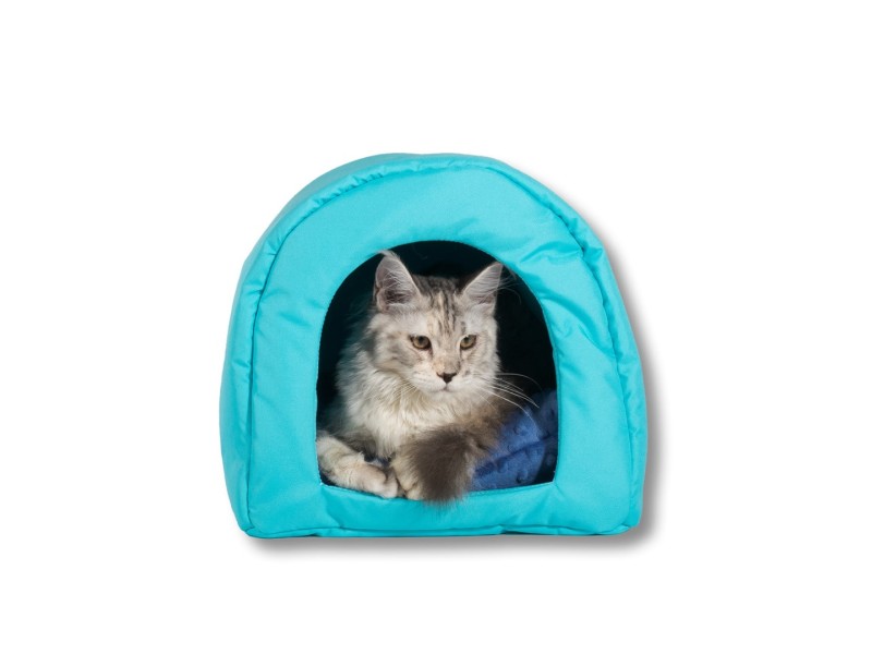GO GIFT Dog and cat cave bed - blue - 40 x 33 x 29 cm GO GIFT Dog and cat cave bed - blue - 40 x 33 x 29 cm DLKGGFLEG0007 – Go Gift Легла, постелки и къщички