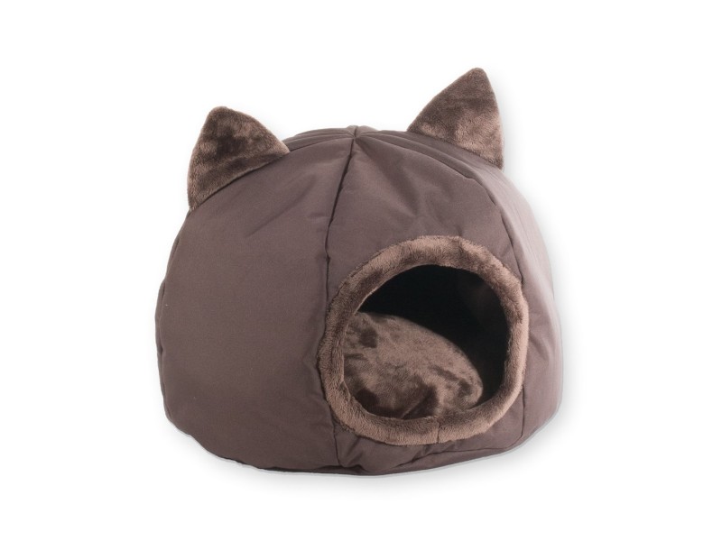 GO GIFT cat bed - brown - 40x40x34 cm DLKGGFLEG0001 – Go Gift Легла, постелки и къщички