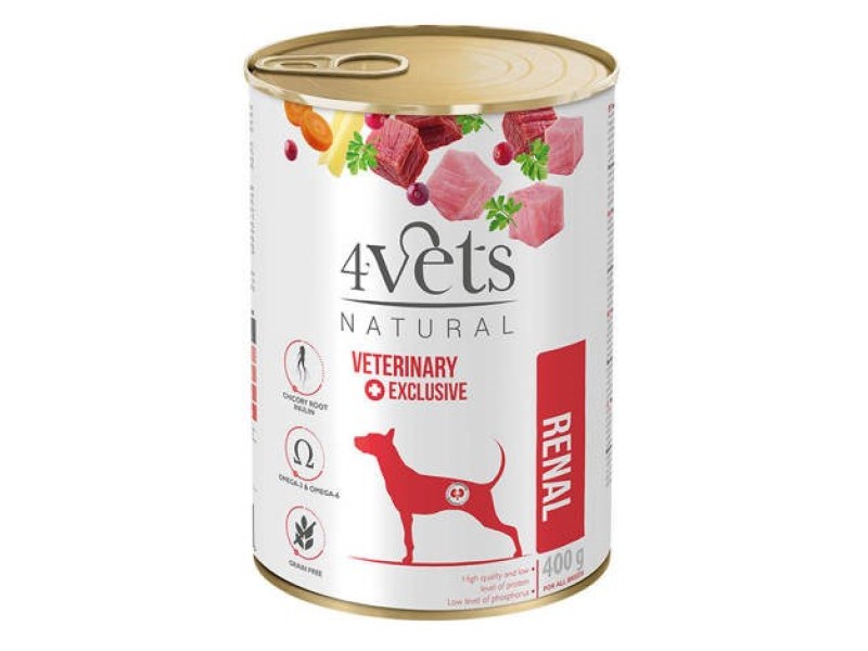 4VETS Natural Renal - wet dog food - 400g DLP4VEKAM0001 – 4vets Храна за кучета