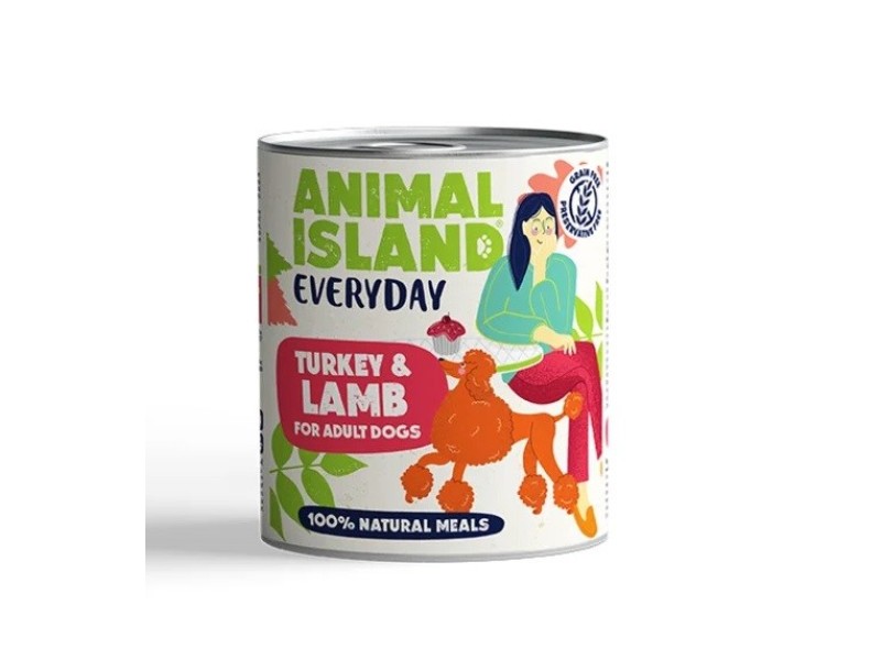 ANIMAL ISLAND Everyday Turkey and lamb - wet dog food - 800g DLPANLKAM0001 – ANIMAL ISLAND Храна за кучета