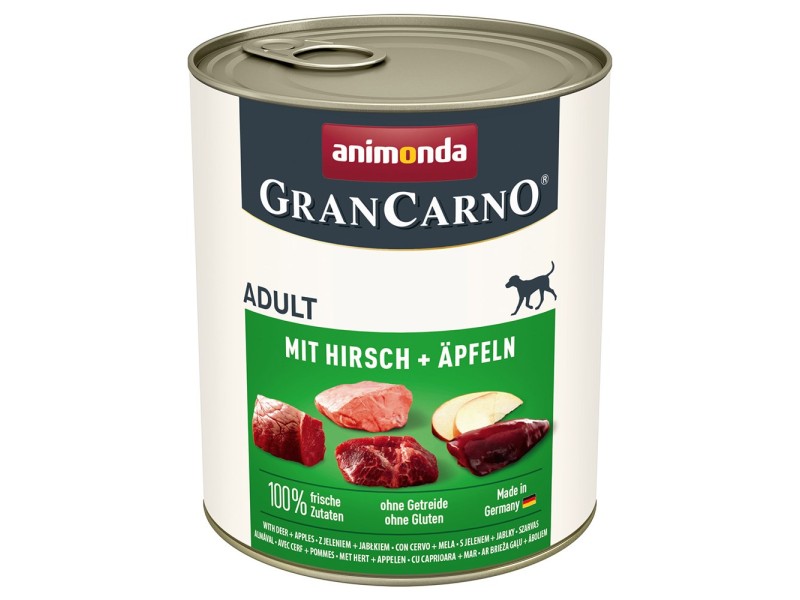 ANIMONDA GranCarno Adult Deer and apple - wet dog food - 800g DLPANMKAM0018 – animonda Храна за кучета