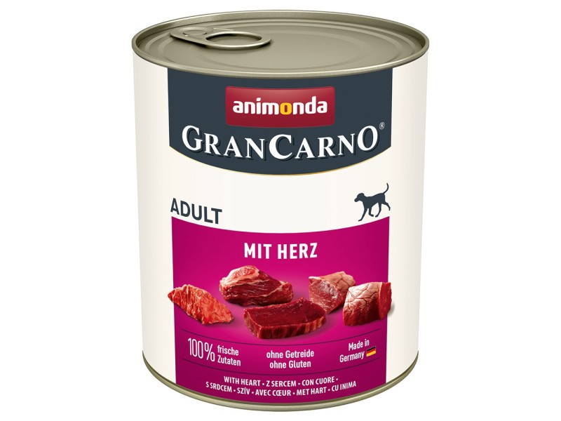 ANIMONDA GranCarno Adult with hearts - wet dog food - 800g ANIMONDA GranCarno Adult with hearts - wet dog food - 800g DLPANMKAM0016 – animonda Храна за кучета