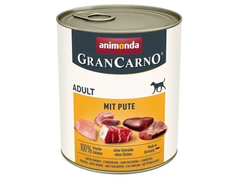 ANIMONDA GranCarno Adult with turkey  - wet dog food - 800g DLPANMKAM0017 – animonda Храна за кучета