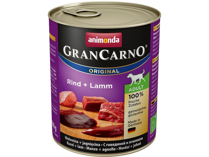 ANIMONDA GranCarno Original Adult Beef with lamb - wet dog food - 800 g DLZANMKMP0039 – animonda Храна за кучета