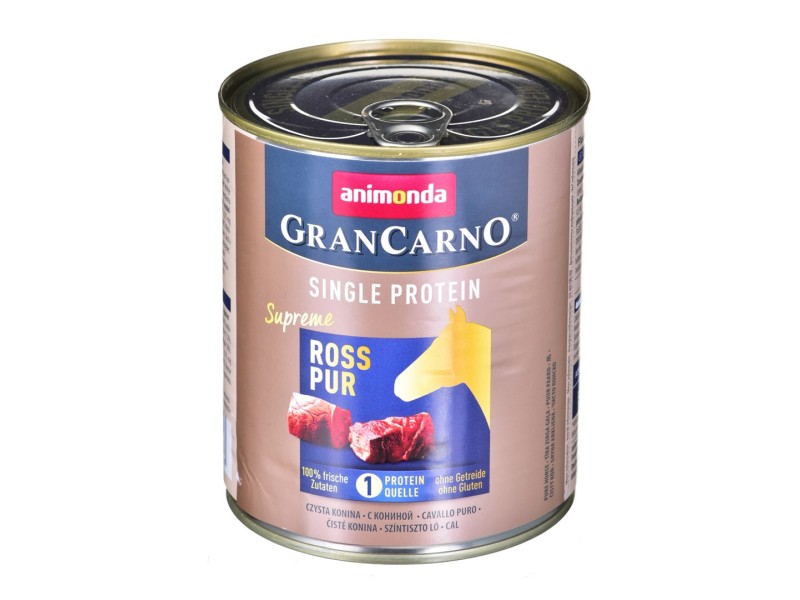 ANIMONDA GranCarno Single Protein flavor: horse meat - 800g can DLZANMKMP0101 – animonda Храна за кучета