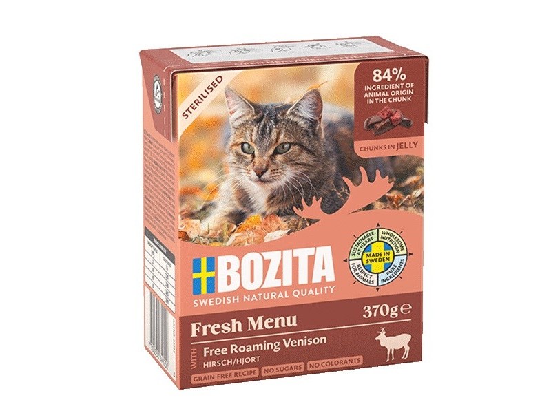 BOZITA Fresh Menu Sterilised Venison - wet cat food - 370g DLPBZTKAM0002 – BOZITA Храна за кучета