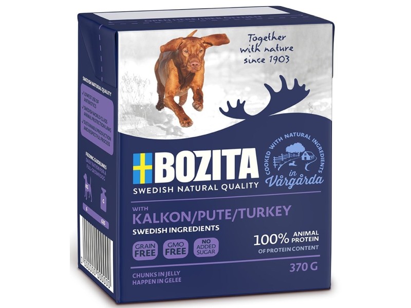 BOZITA Wet dog food Chunks in jelly Turkey 370 g DLZBZTKMP0016 – BOZITA Храна за кучета