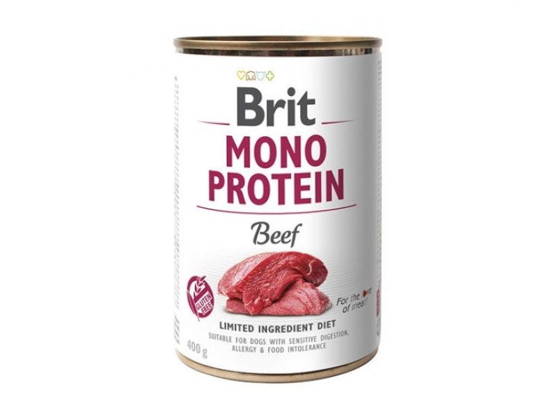 BRIT Mono Protein Beef - wet dog food - 400 g DLZRITKMP0059 – Brit Храна за кучета
