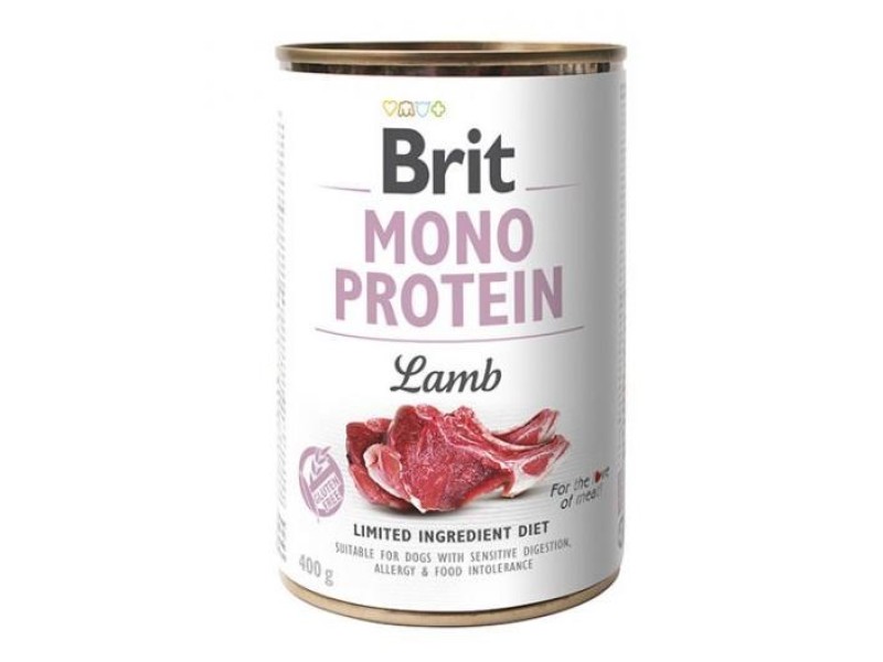 BRIT Mono Protein Lamb - wet dog food - 400g DLSRITZWI0065 – Brit Храна за кучета