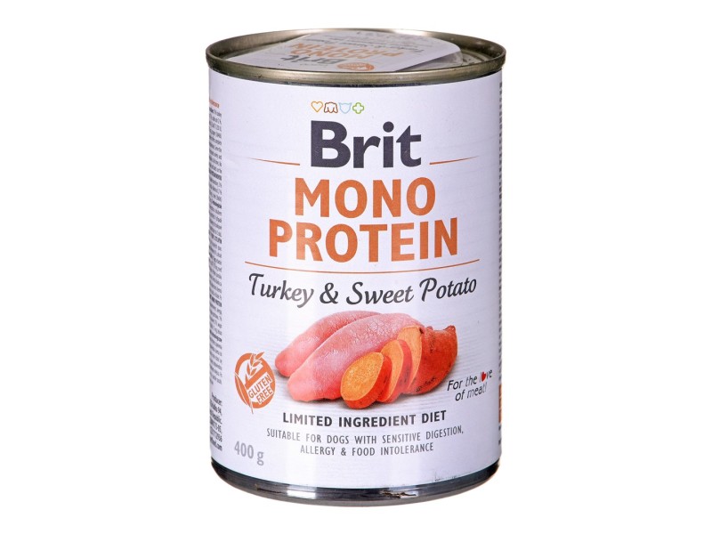 BRIT Mono Protein Turkey with sweet potato - Wet dog food - 400 g IMPORT-54096 – Brit Храна за кучета