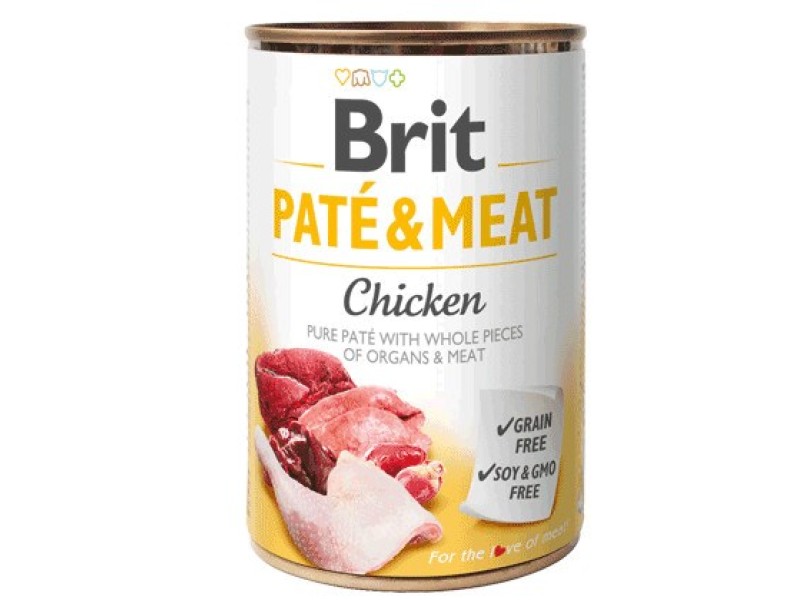 BRIT Paté & Meat with Chicken - wet dog food - 400g DLZRITKMP0040 – Brit Храна за кучета