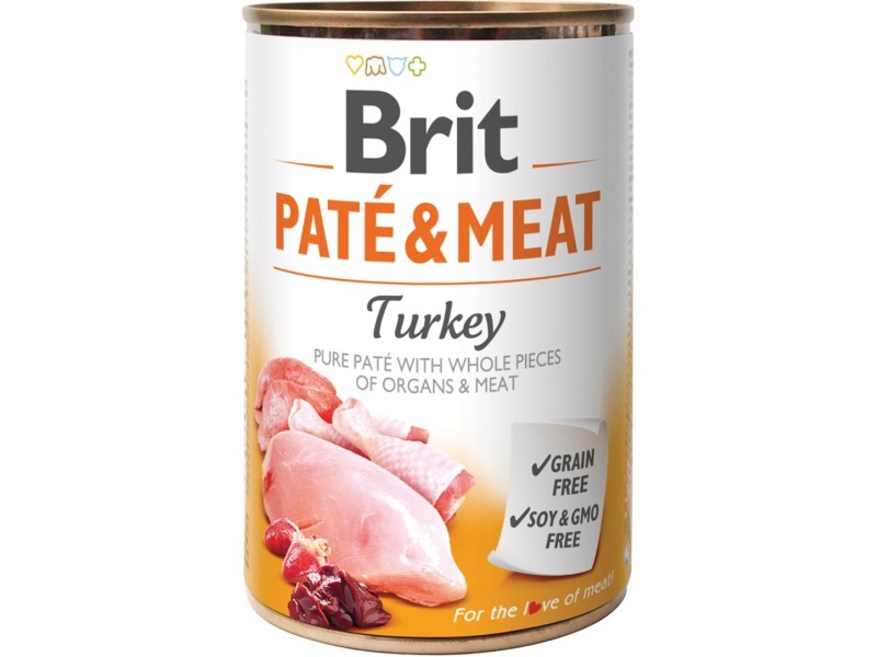 BRIT Paté & Meat with Turkey - wet dog food - 400g BRIT Paté & Meat with Turkey - wet dog food - 400g DLZRITKMP0041 – Brit Храна за кучета