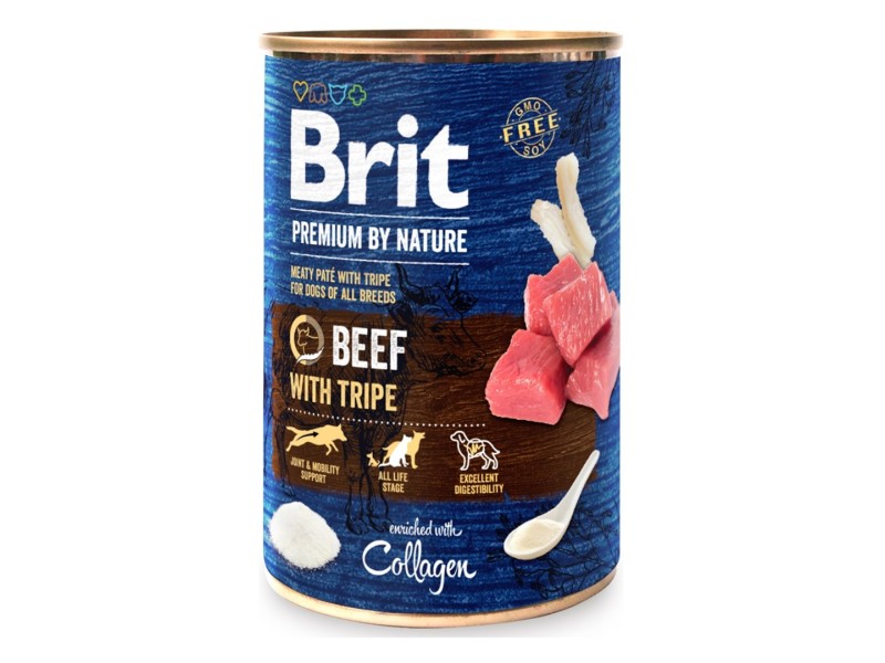 BRIT Premium by Nature Beef with Tripe - Wet dog food - 400 g DLPRITKAM0030 – Brit Храна за кучета