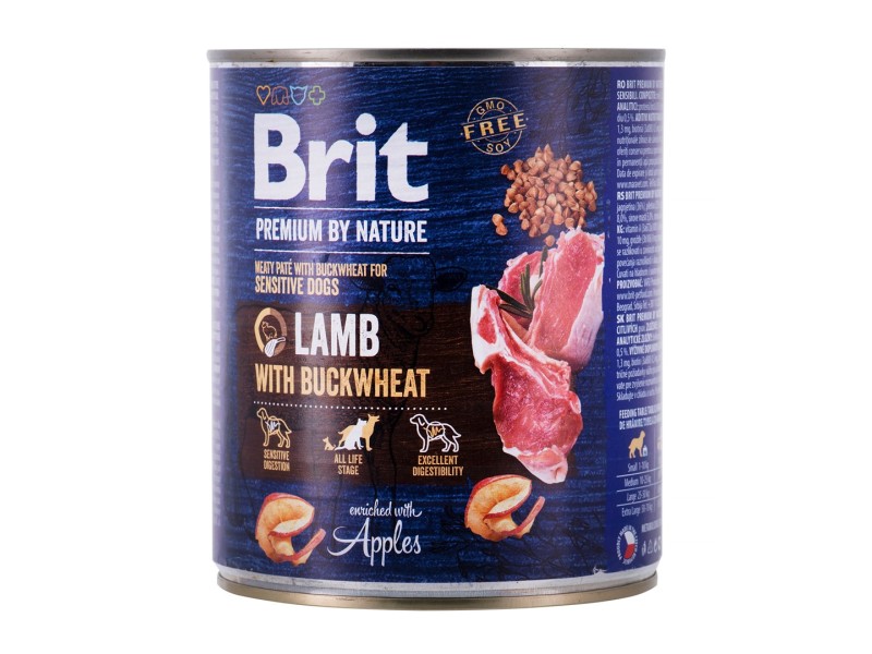 BRIT Premium by Nature Lamb with Buckwheat - Wet dog food - 800 g BRIT Premium by Nature Lamb with Buckwheat - Wet dog food - 800 g DLPRITKAM0028 – Brit Храна за кучета