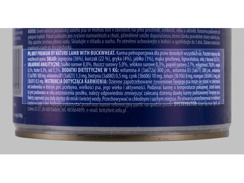BRIT Premium by Nature Lamb with Buckwheat - Wet dog food - 800 g BRIT Premium by Nature Lamb with Buckwheat - Wet dog food - 800 g DLPRITKAM0028 – Brit Храна за кучета