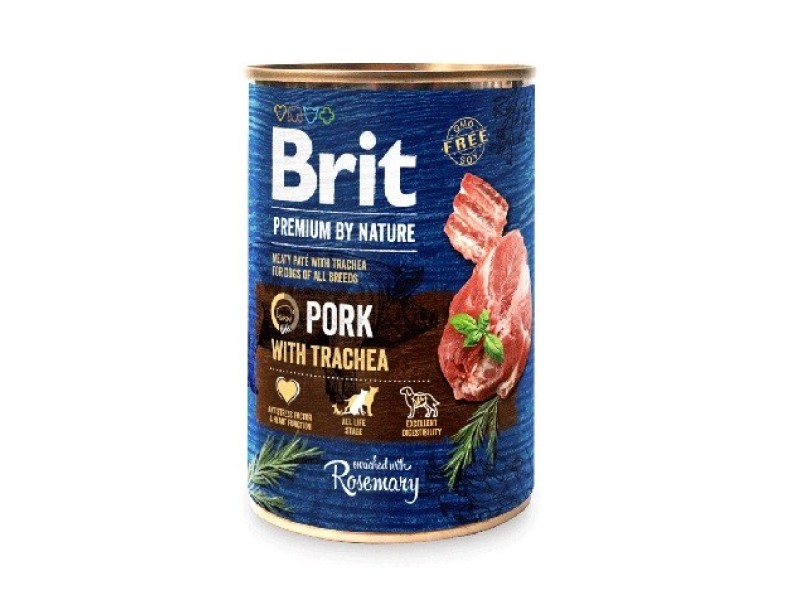 BRIT Premium by Nature Pork with Trachea - Wet dog food - 400 g DLPRITKAM0031 – Brit Храна за кучета