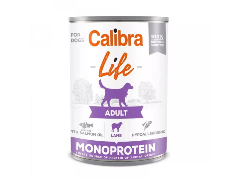 CALIBRA Life Adult Monoprotein Lamb - wet dog food - 400g DLPCIBKAM0010 – Calibra Храна за кучета