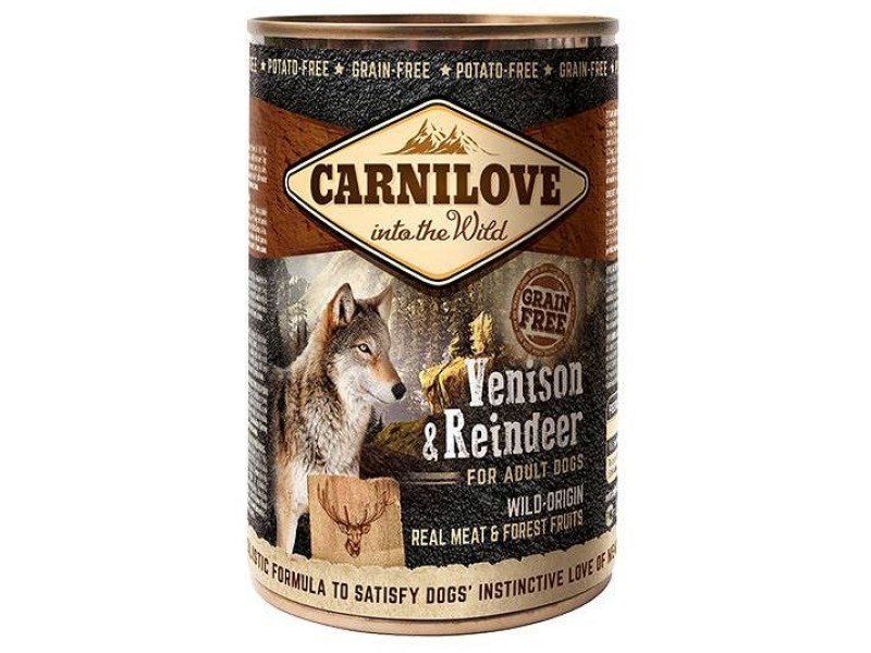 CARNILOVE Into the Wild Venison&Reindeer - Wet dog food - 400 g DLPCAVKAM0005 – CARNILOVE Храна за кучета
