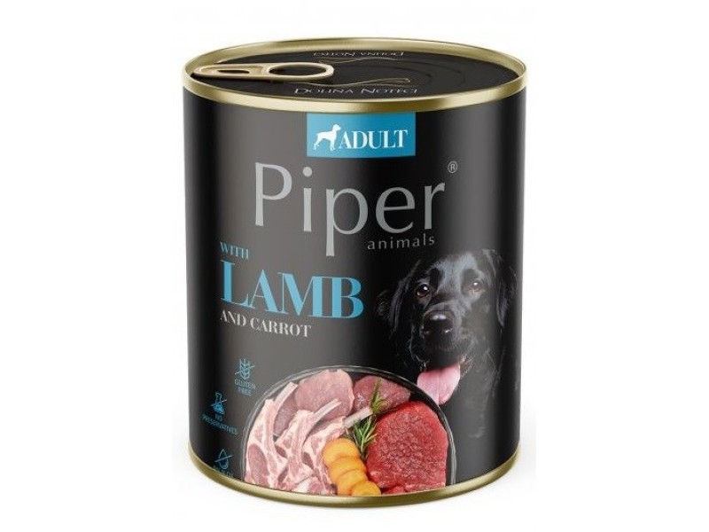 DOLINA NOTECI Piper Lamb with carrot - Wet dog food - 800 g DLPDNTKAM0014 – DOLINA NOTECI Храна за кучета